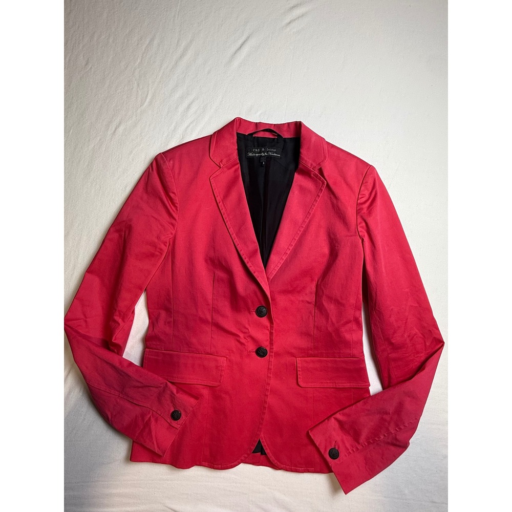 Rag & Bone Nordstrom Pink Two Button Tailored Blazer Jacket Size 2-2487